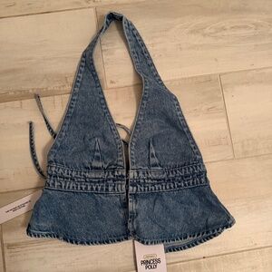 Princess Polly Denim Halter Top